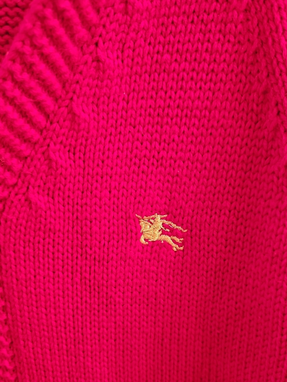 Vintage Burberry London Hot Pink Cotton Plaid Hooded Zip Sweater M, Heritage - Picture 5 of 15